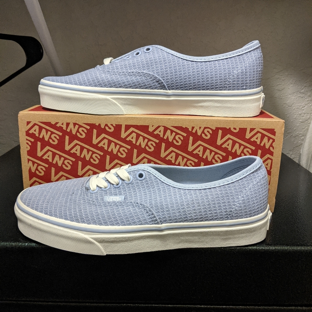 Vans authentic multi woven light blue colorway